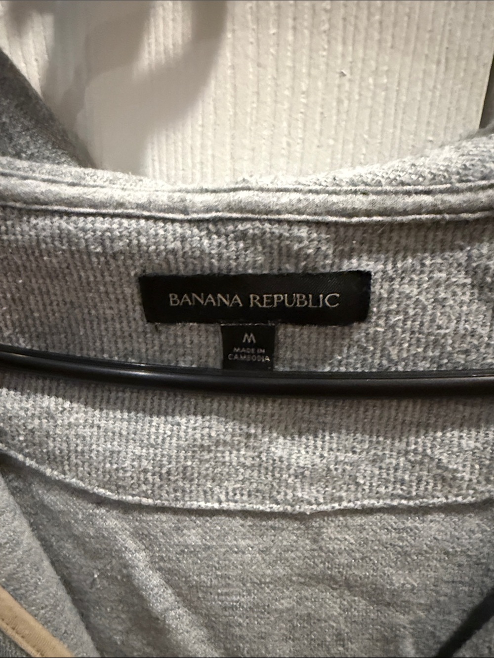 Banana Republic Light Gray Zip-Up Hoodie Sweater - Picture 2 of 3